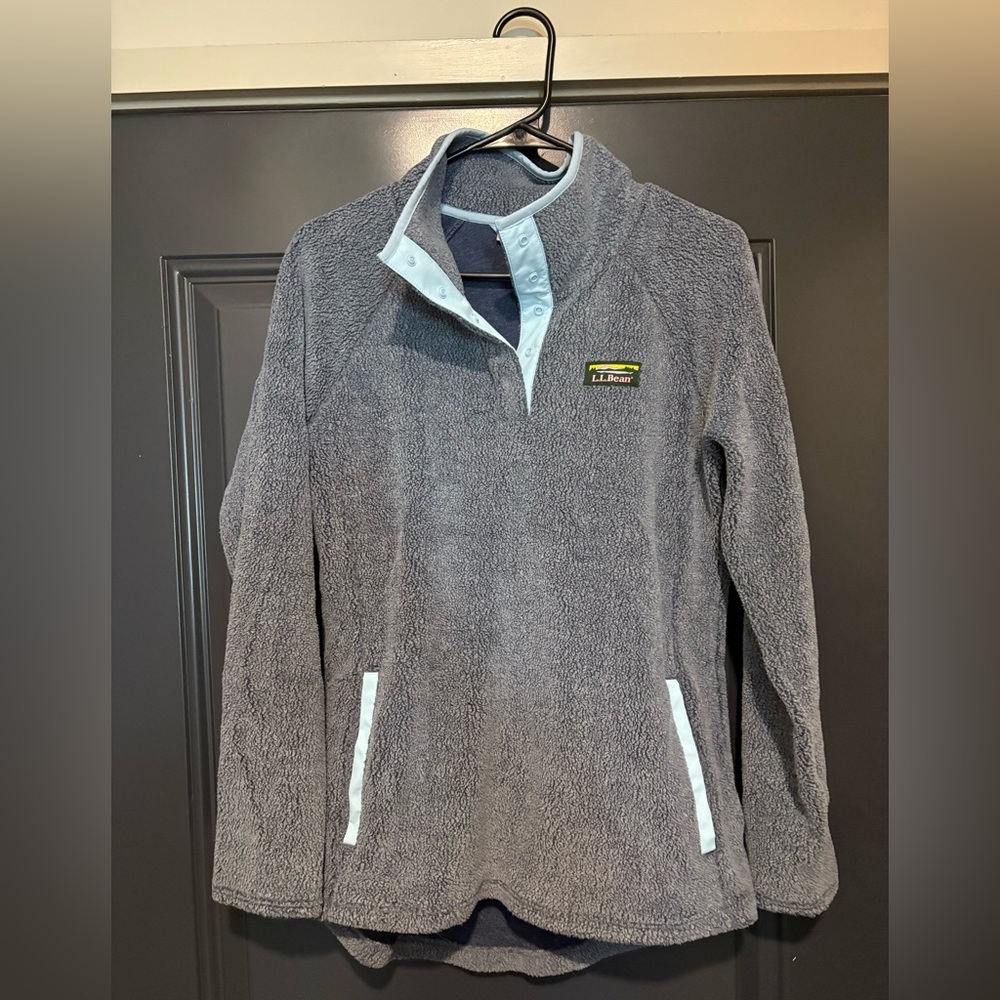 LL Bean Women’s Tumbled Sherpa, Quarter Snap
